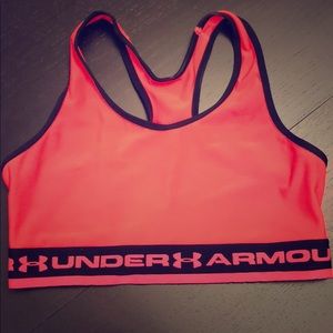 Small Bright Pink Under Armour Sports Bra